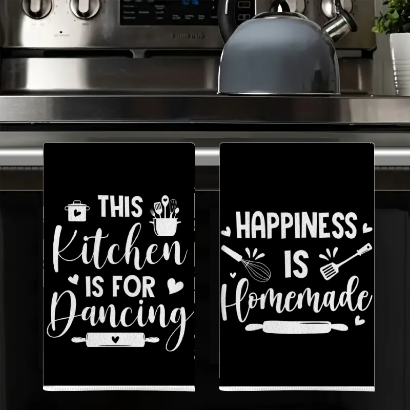 2Pcs, Kitchen Towels with Fun  - Kitchen Baking Background 评论和价格