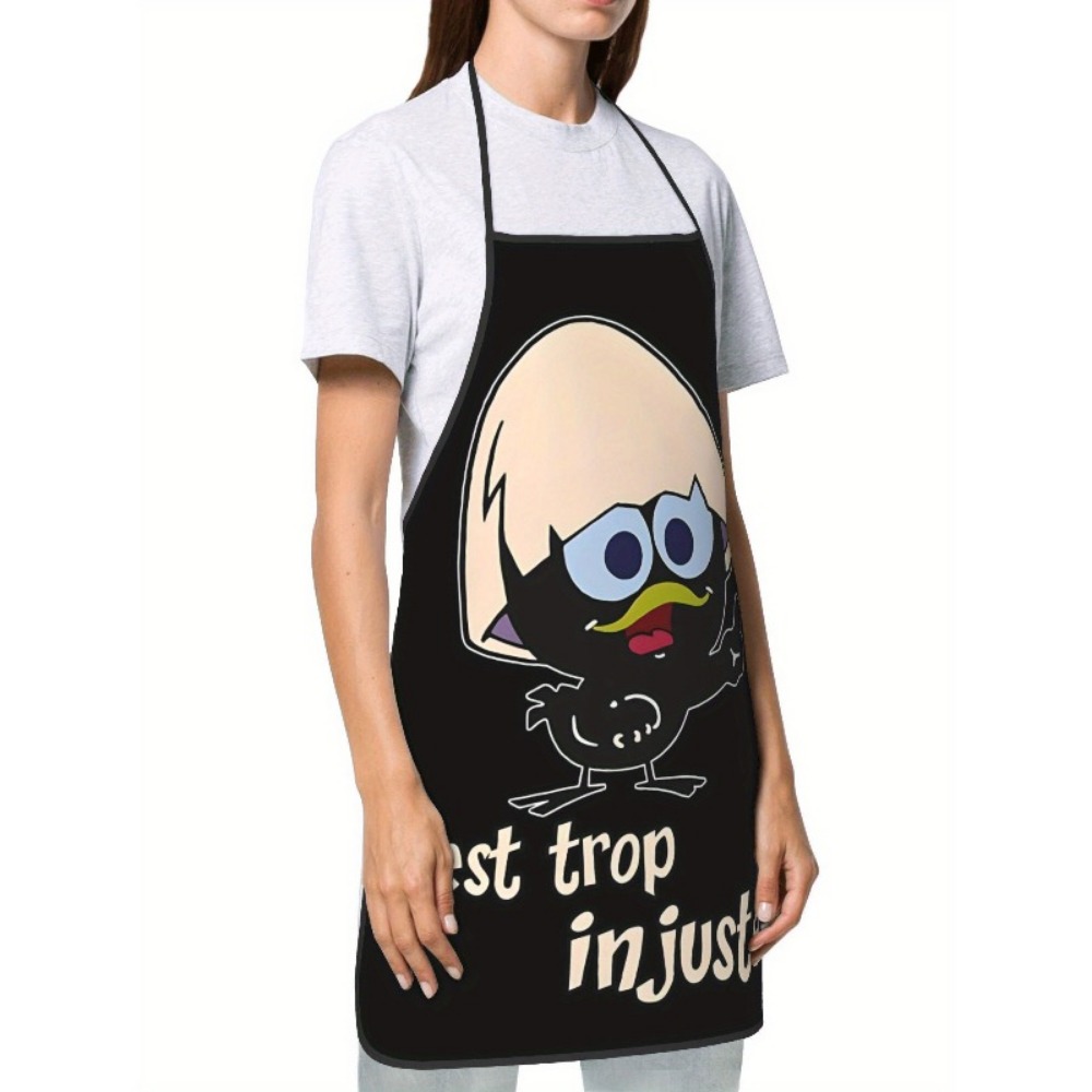 Cartoon Chicken Print Apron Bl - Kitchen Baking Background 评论和价格