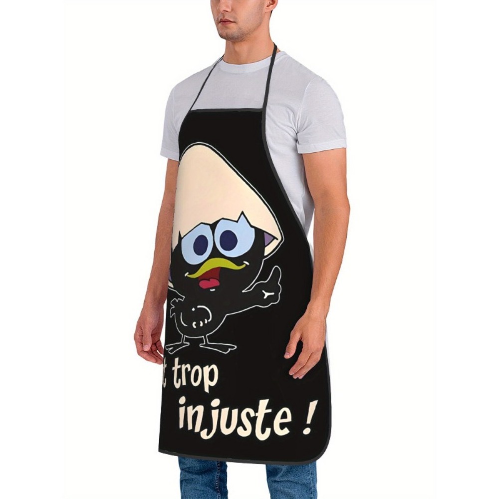 Cartoon Chicken Print Apron Bl - Kitchen Baking Background 评论和价格