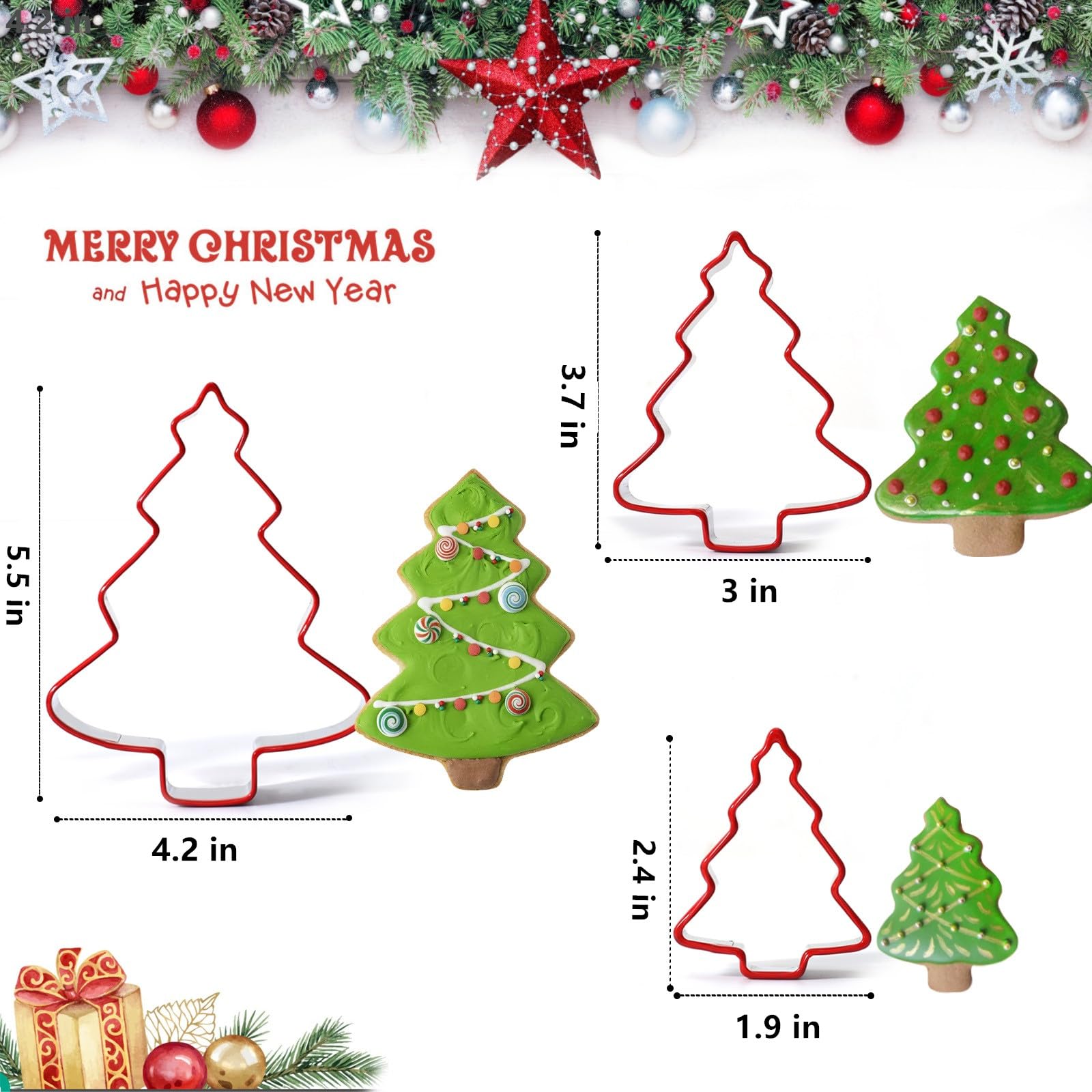FAIS DU 3pcs Christmas Tree Co - Cookie Cutter Set 评论和价格