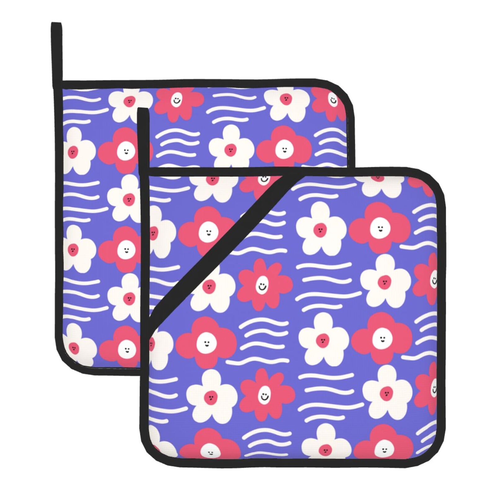 Floral Flowers Pot Holders Set - Kitchen Baking Dishes 评论和价格