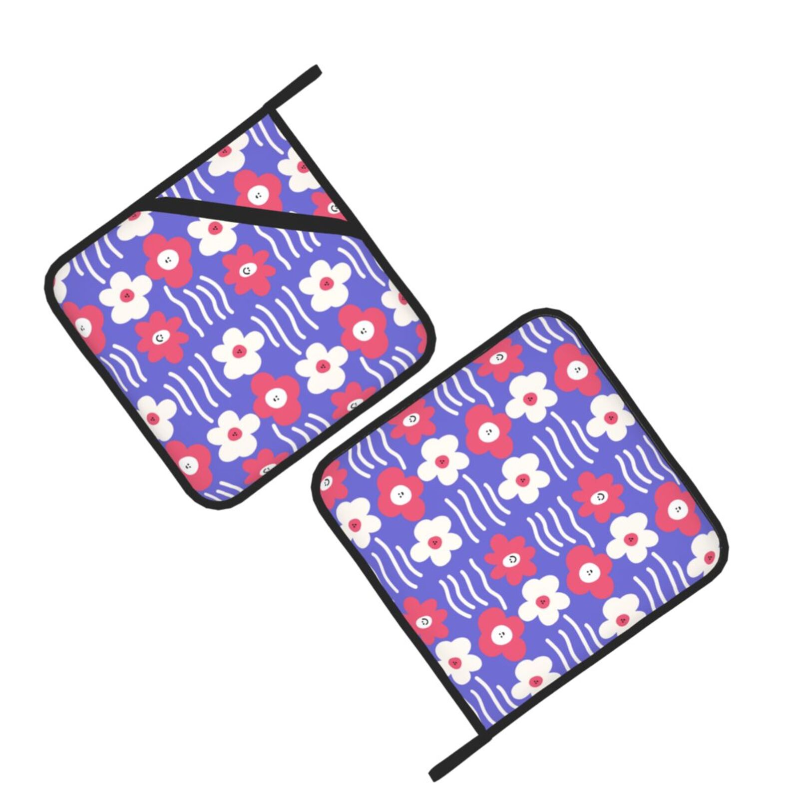 Floral Flowers Pot Holders Set - Kitchen Baking Dishes 评论和价格