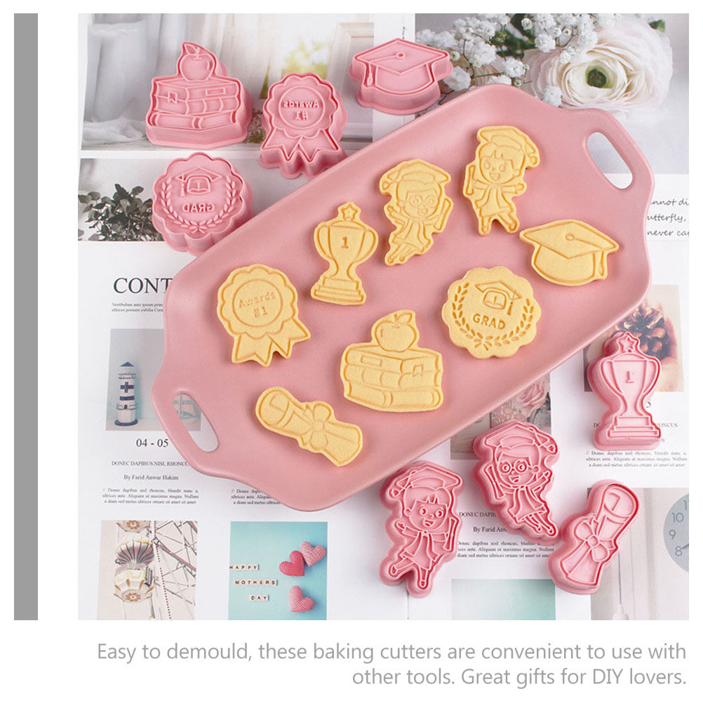 8Pcs Graduation Cookie Cutter  - Cookie Cutter Set 评论和价格