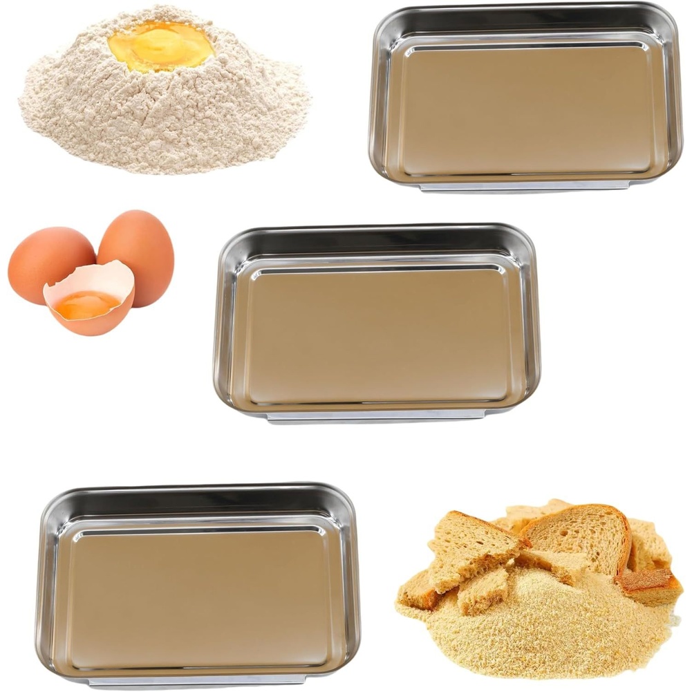 3Pcs Stainless Steel Seasoning - Kitchen Baking Station 评论和价格